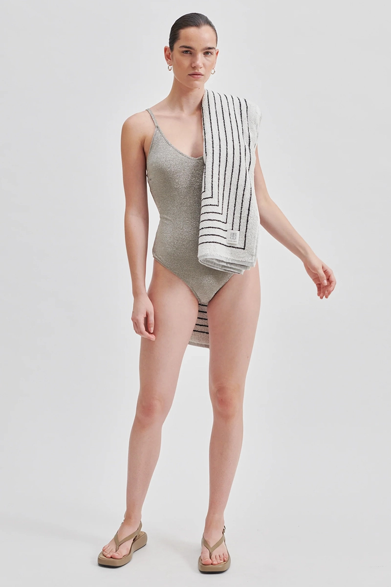 Second Female Glint swimsuite bruin/beige-1 3