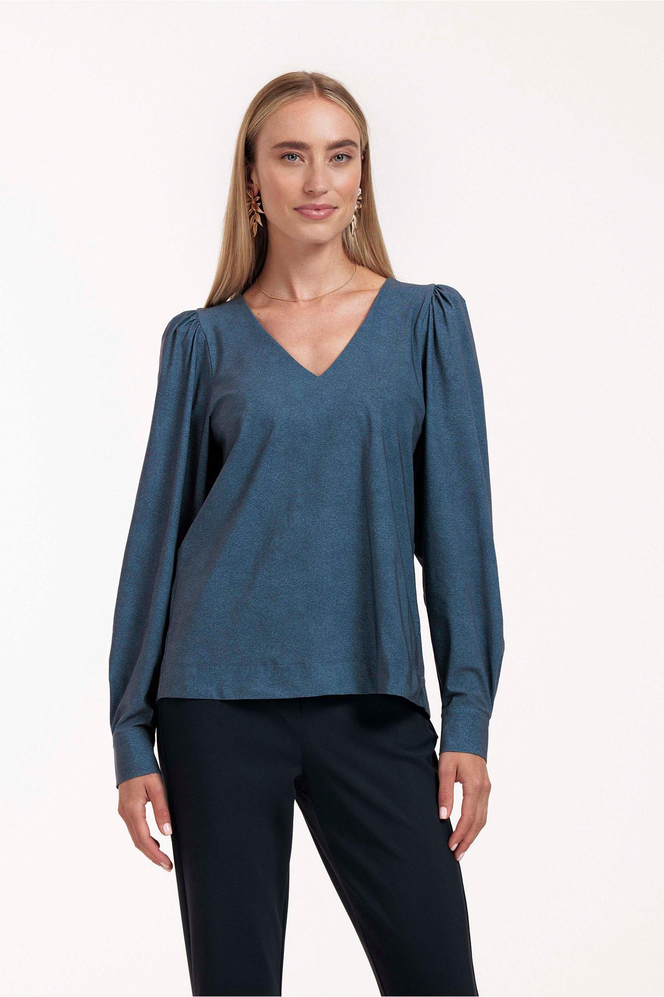 Studio Anneloes Les denim top Blauw-1 4