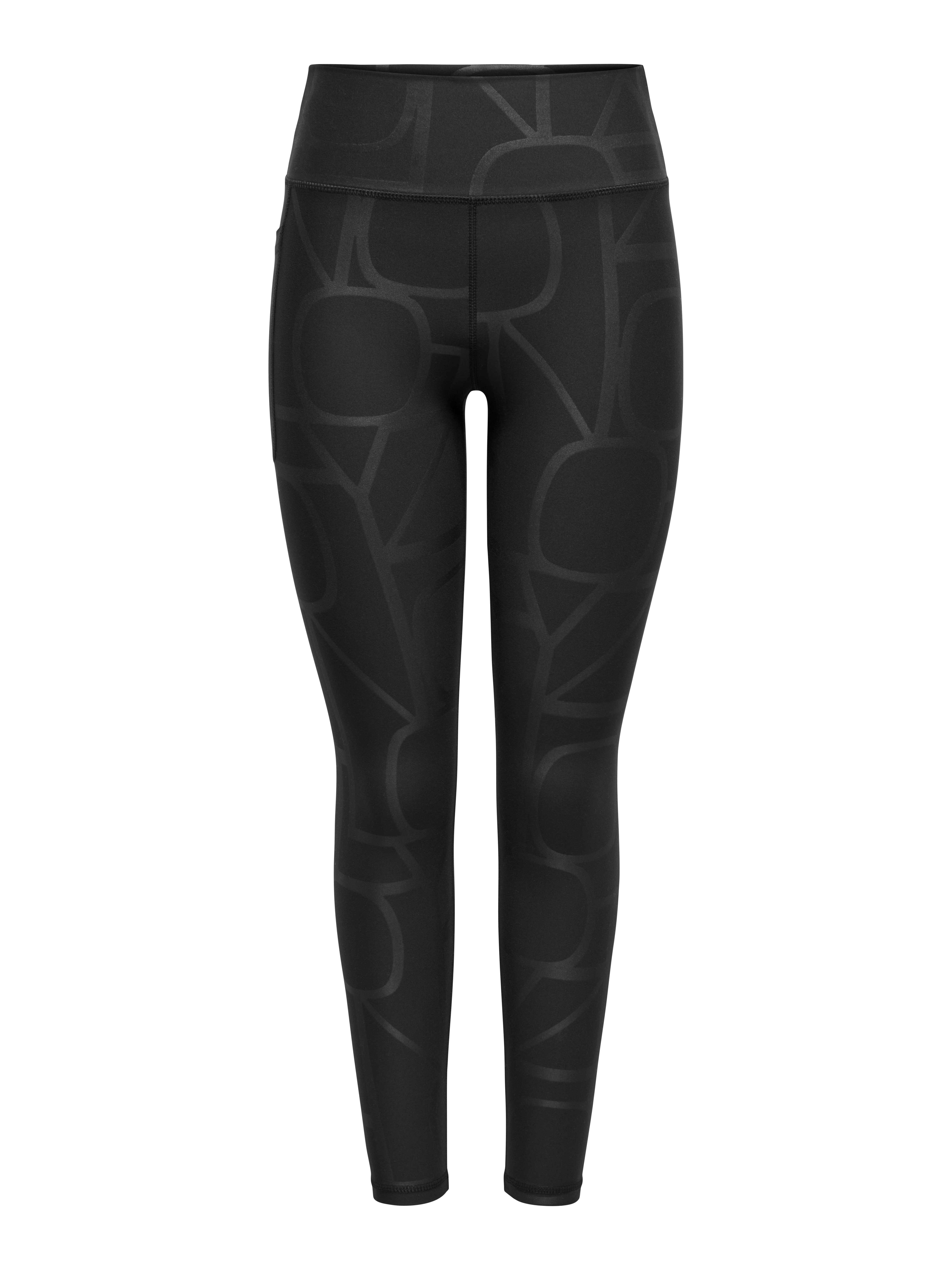 Only Play ONPFONT-2 LOGO HW PCK TIGHTS NOOS 177911001-Black/w. Black & Winsor Wine AOP 1