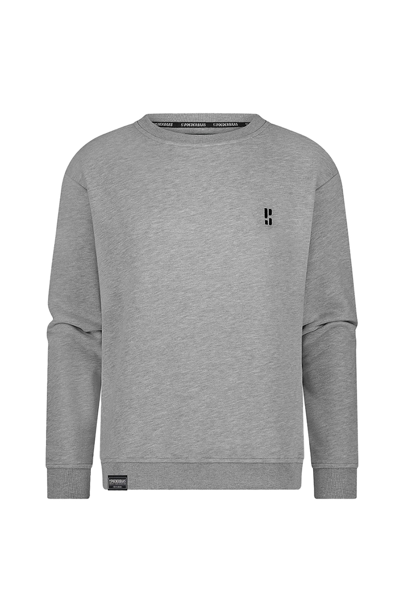 Poederbaas ARTY SWEATER MEN Grijs-1 1