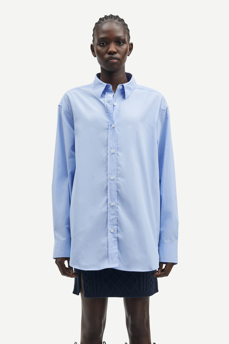 Samsøe Samsøe Salova shirt Blauw-1 2