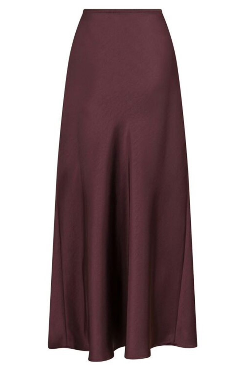 Neo Noir Vicky heavy sateen skirt Rood-1 4