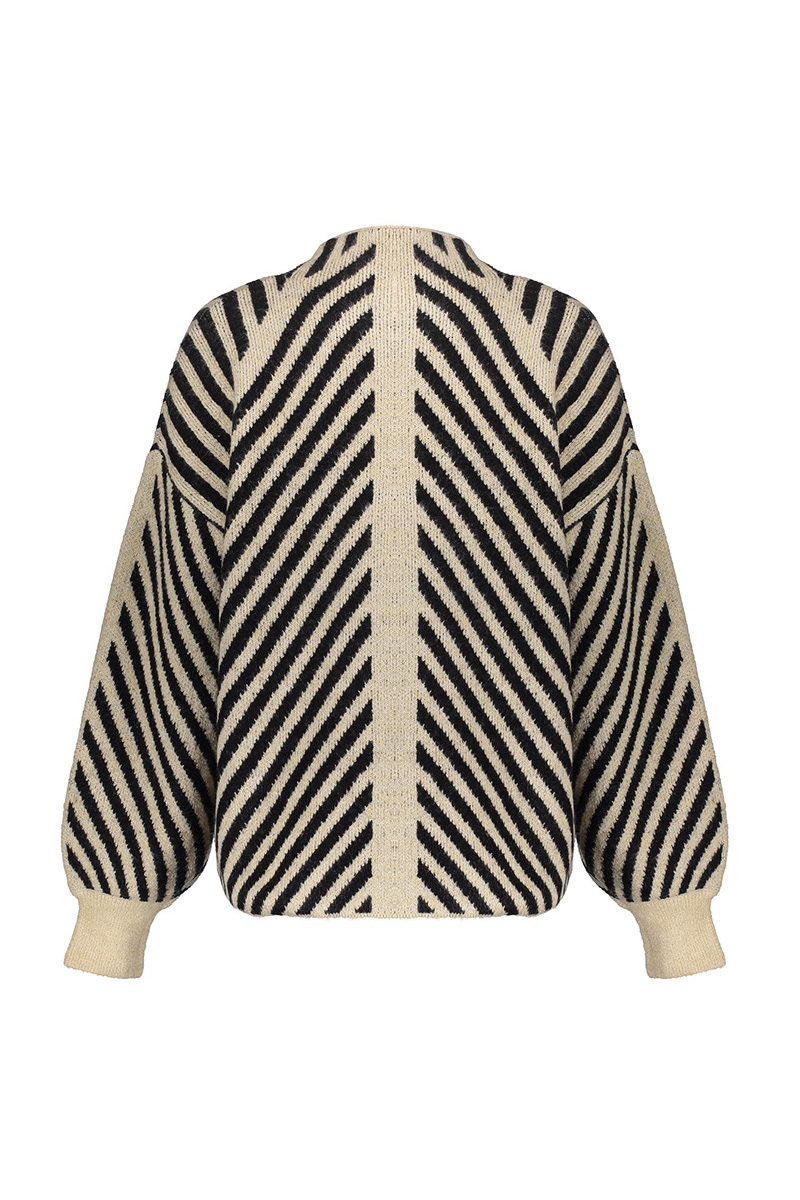 Geisha Pullover stripes bruin/beige-1 2