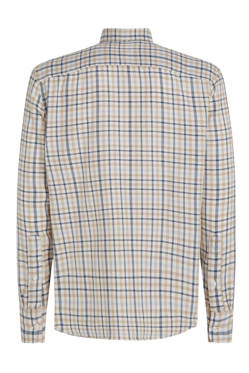 Tommy Hilfiger BRUSHED LINEN GINGHAM RF SHIRT bruin/beige-1 2