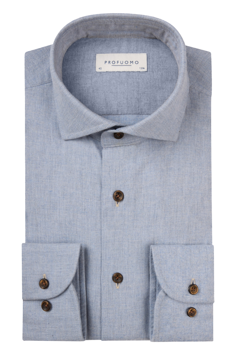 Profuomo SHIRT CUTAWAY SC SF GREY BLUE Blue 1