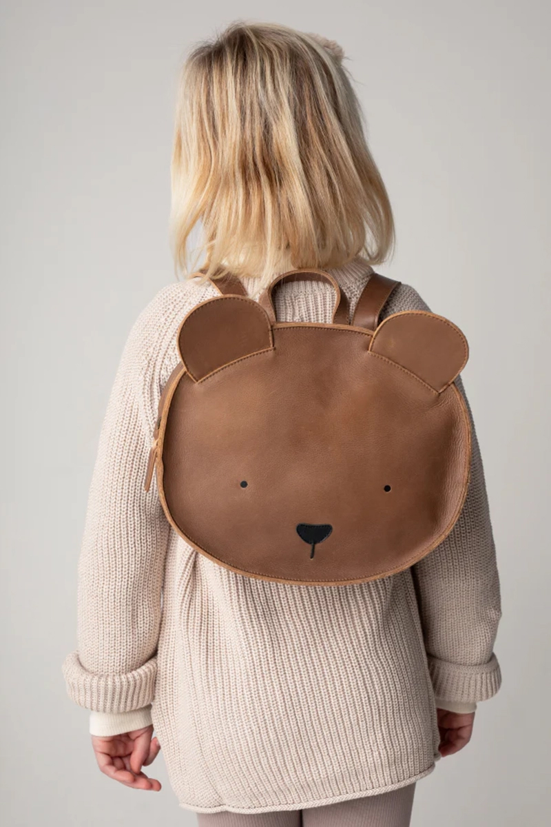 Donsje Amsterdam Umi schoolbag- Bear bruin/beige-1 2