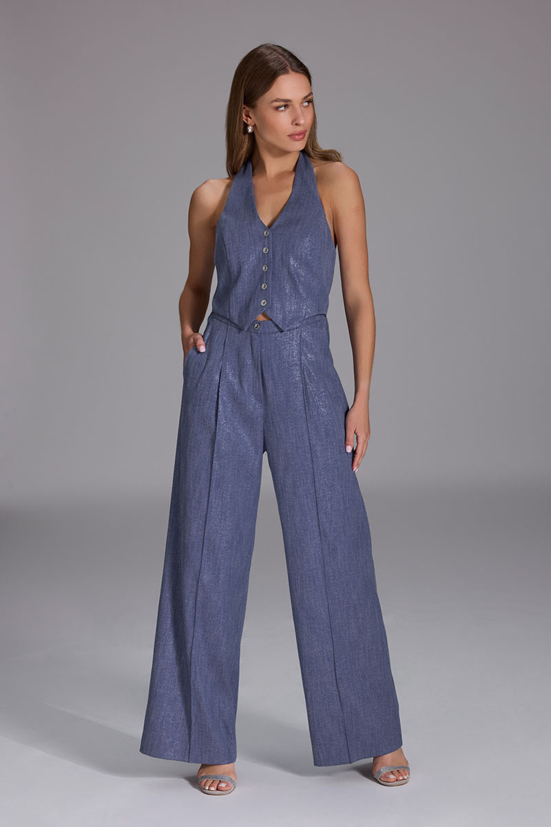 Swing Neckholder Jumpsuit in Two-Piece-Op future blue 2