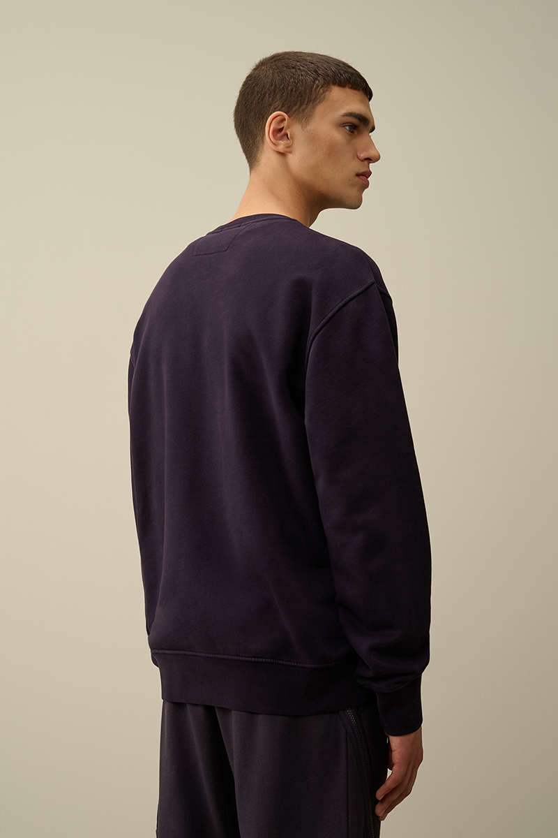 C.P. Company CREW NECK IN BRUSHED EMERIZED DIAGONAL FLEECE Paars-1 4