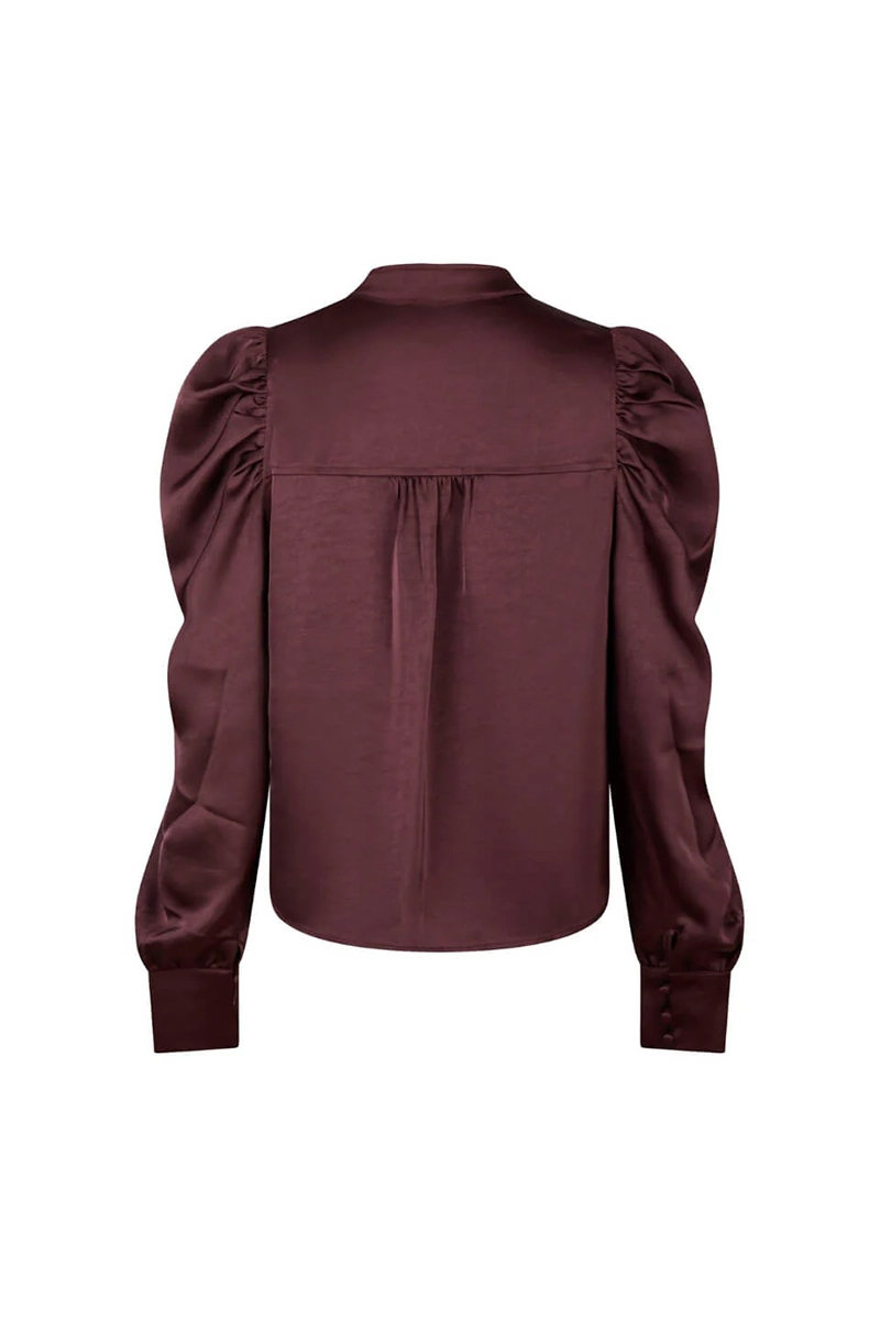 Neo Noir Rosslyn heavy sateen blouse Rood-1 2