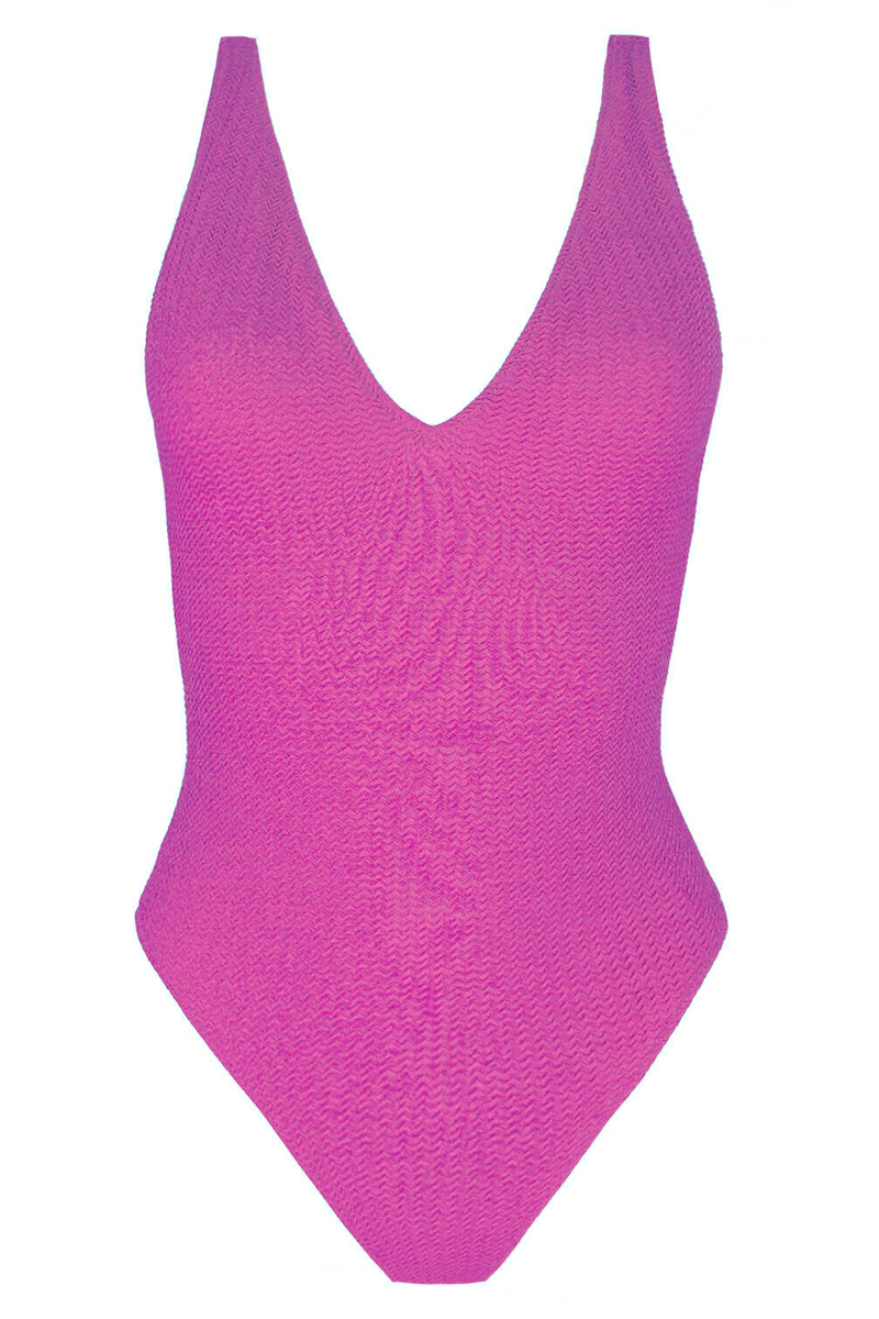 Seafolly DEEP V NECK ONE PIECE Paars-1 1