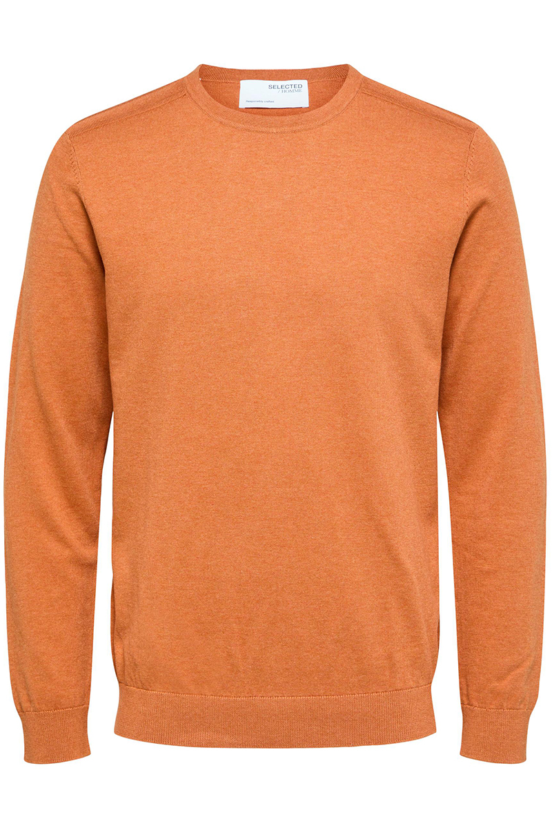 Selected SLHBERG CREW NECK NOOS bruin/beige-3 1