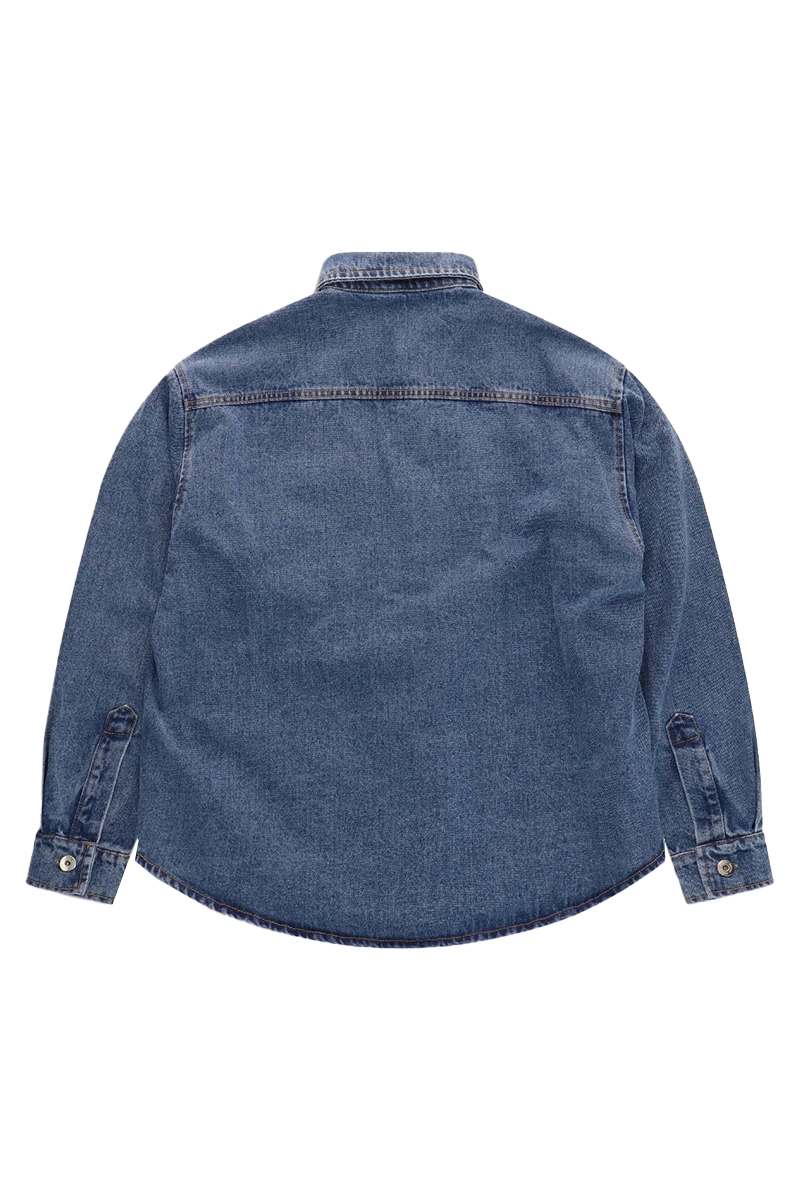 Mansour ANAGRAM DENIM OVERSHIRT Blauw-1 3