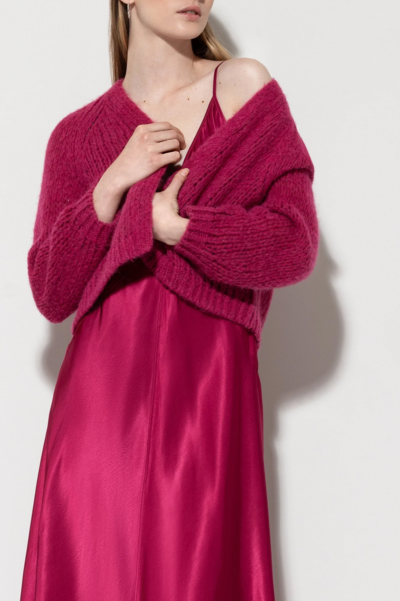 Luisa Cerano Cardigan aus Alpaka-Mix berry pink 2