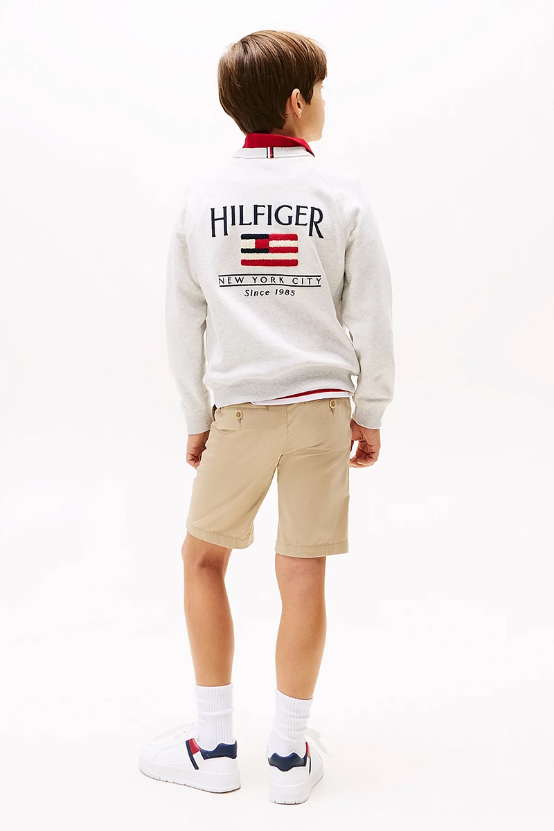 Tommy Hilfiger Hilfiger flag relaxed sweatshirt Ecru-1 3