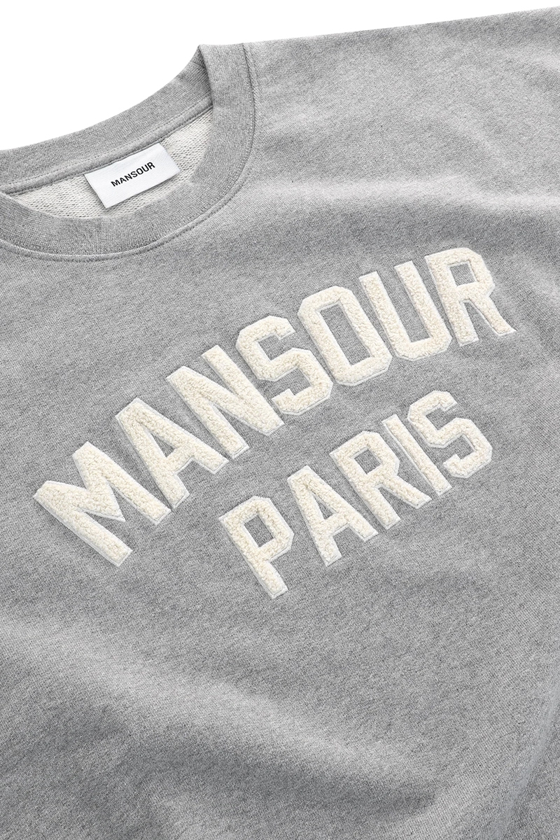 Mansour PARIS COLLEGE SWEATER Grijs 2