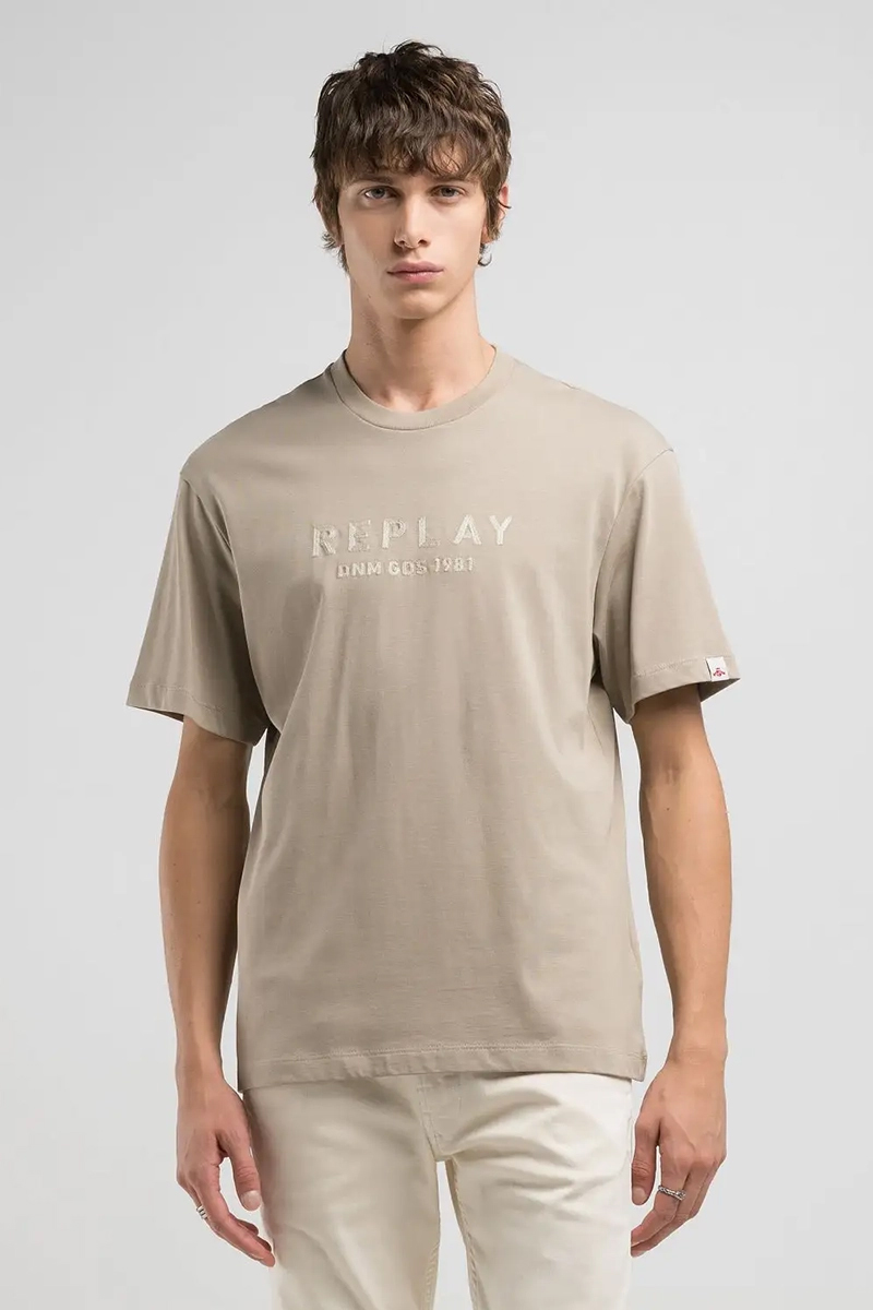 Replay T-Shirt bruin/beige-1 2