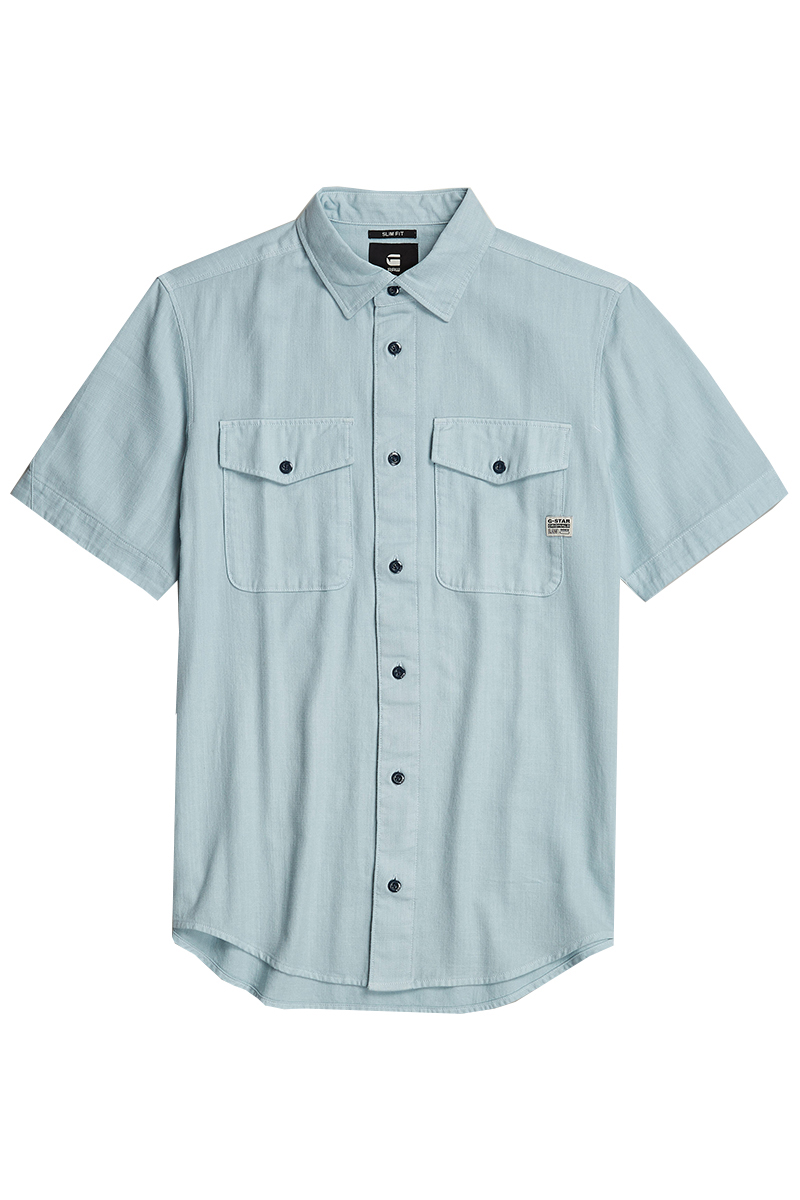 G-Star Marine slim shirt s\s Blauw-1 1