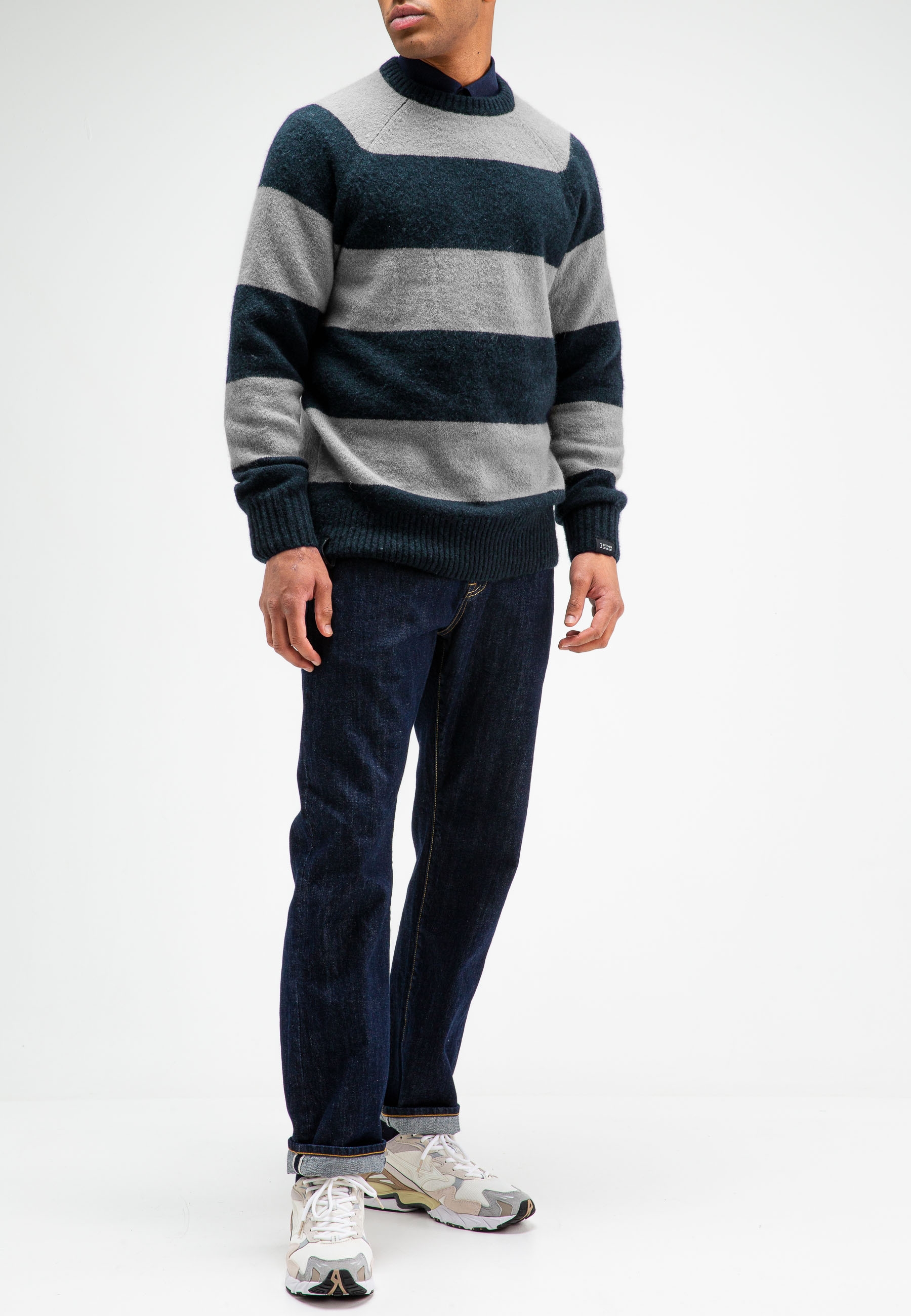 Butcher of Blue Edmund Stripe Crew Blauw-1 3