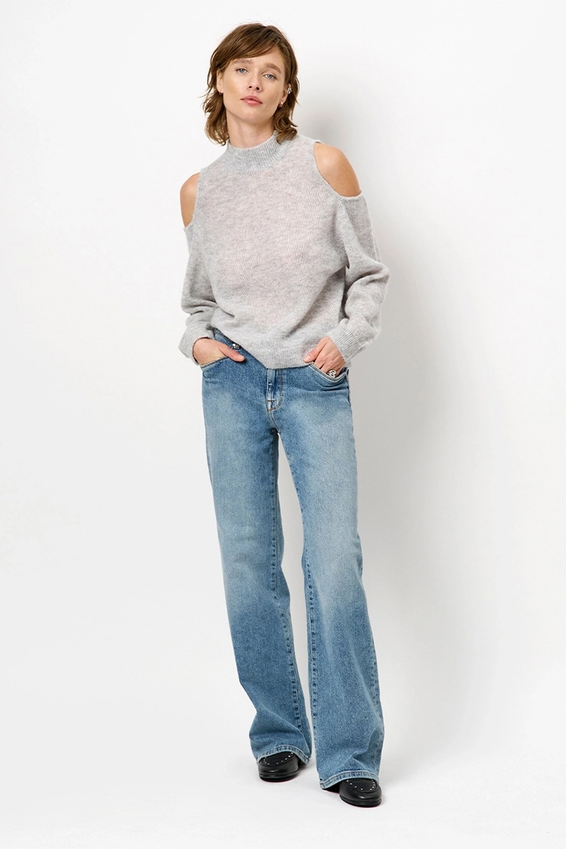 Dante 6 Aviel open shoulder sweater Grijs-1 2