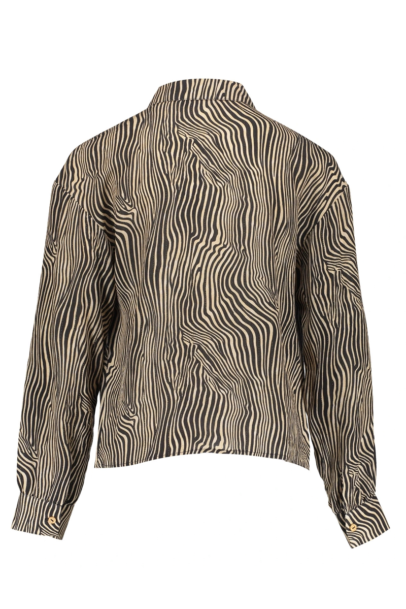 Geisha Blouse zebra lurex Ecru-1 4