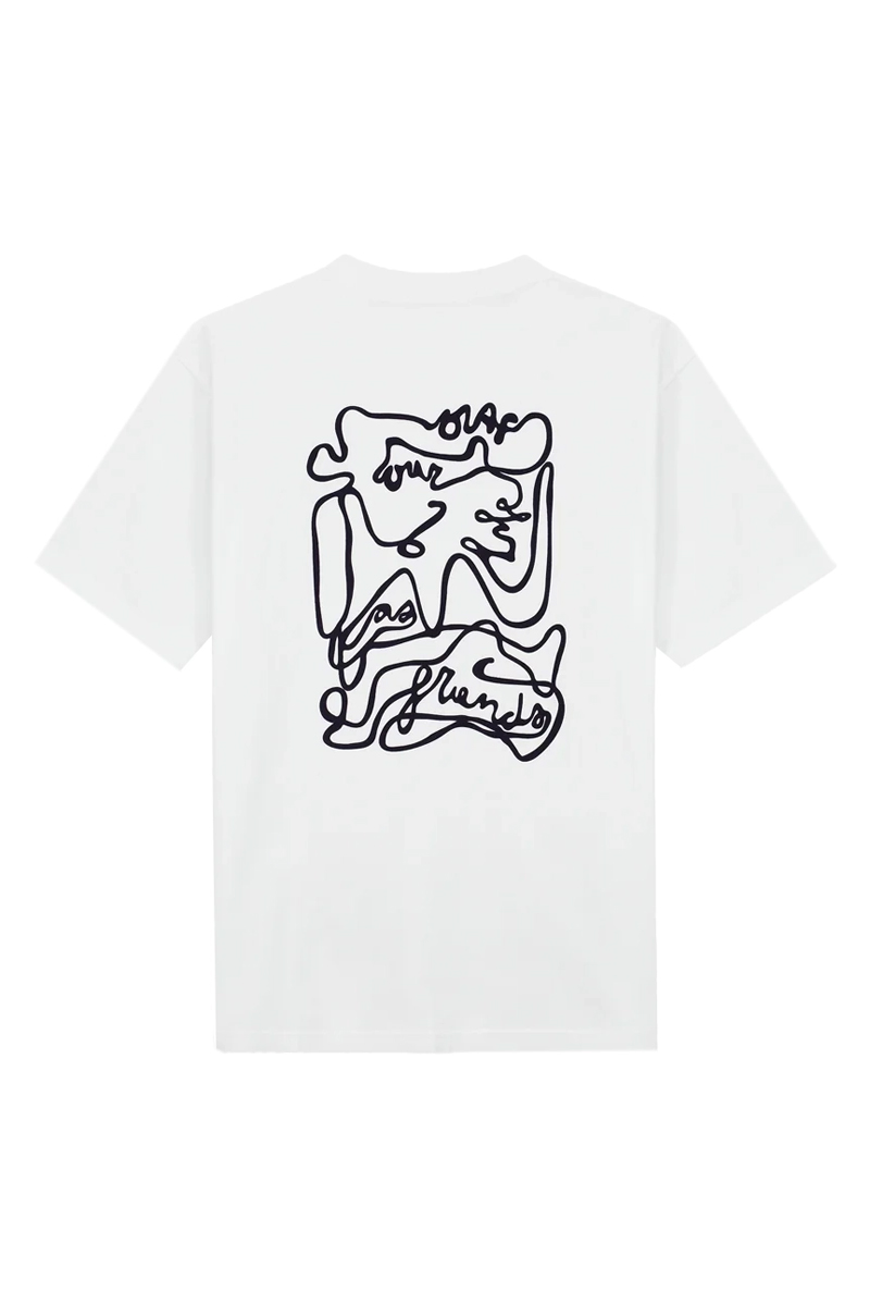 Olaf Hussein SCRIPT TEE Wit-1 4