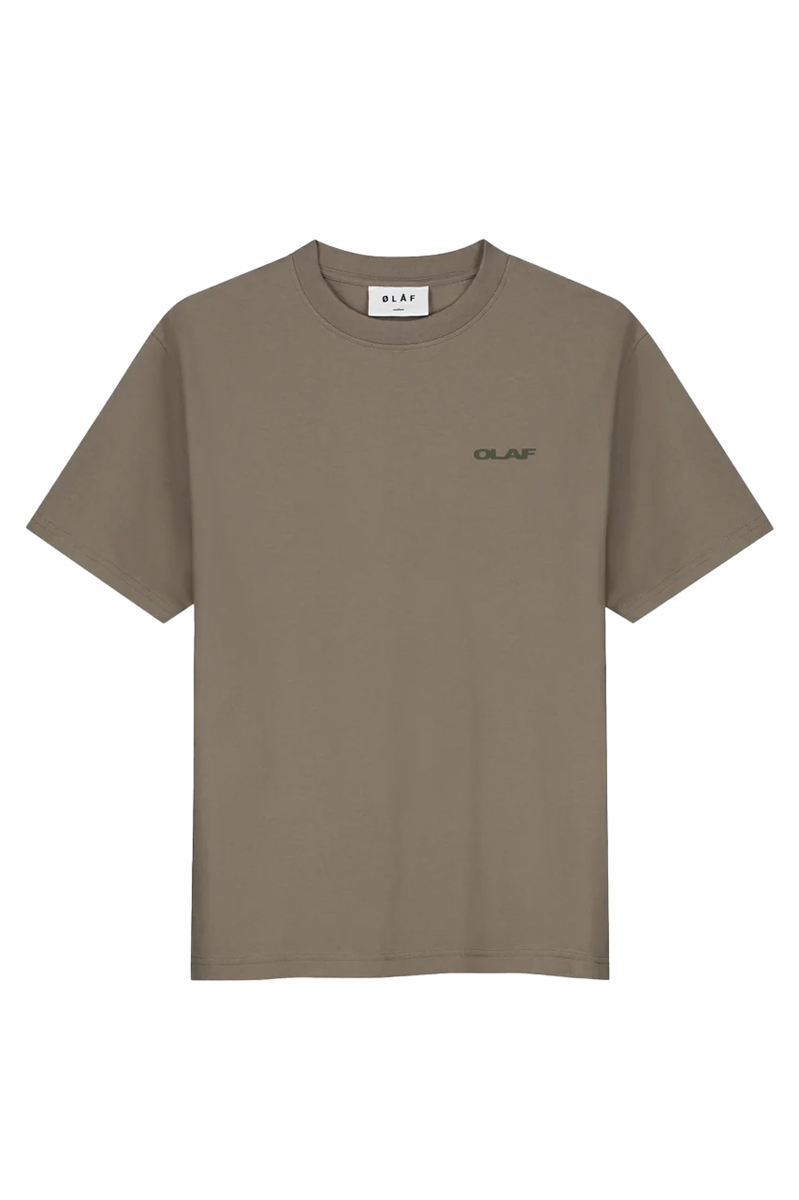 Olaf Hussein DRIFT LOGO TEE bruin/beige-1 1