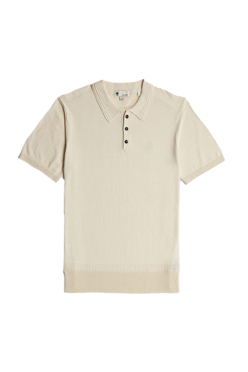 G-Star Knitted polo Ecru-1 1