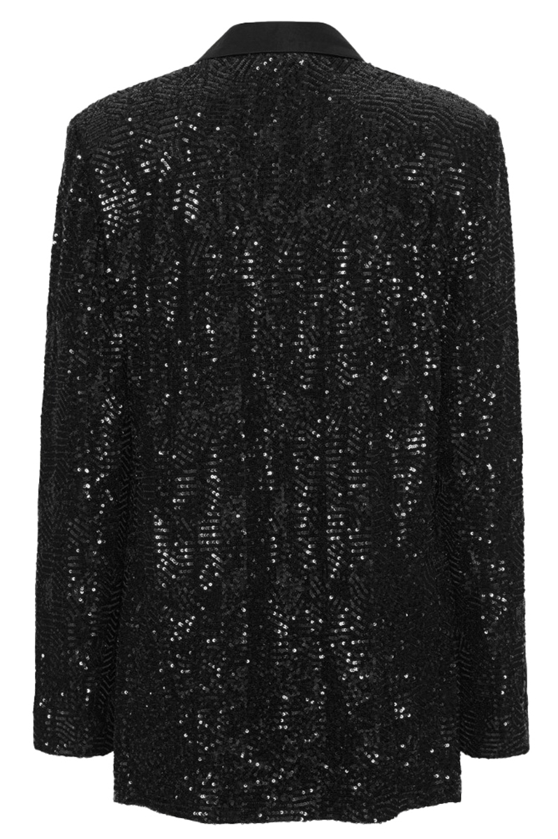 Rotate Sequins oversized blazer Zwart-1 5