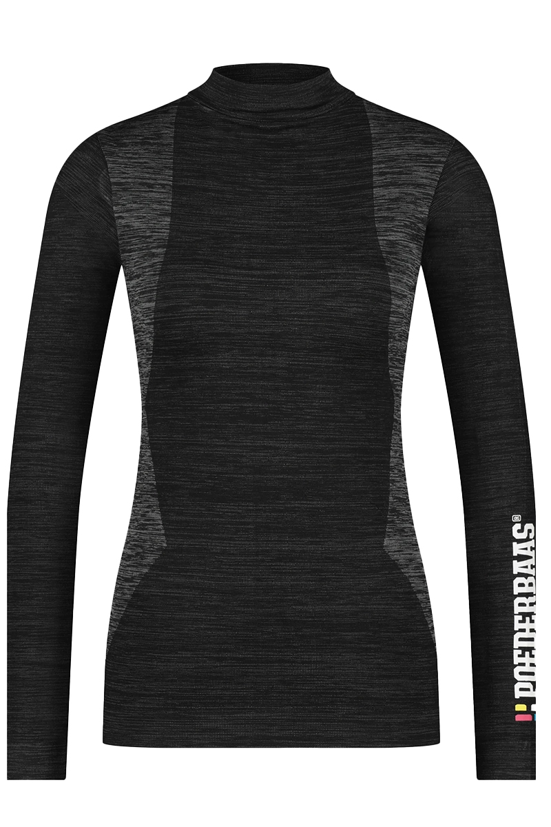 Poederbaas WOMEN TECHNICAL THERMO SHIRT L/S Zwart-1 1