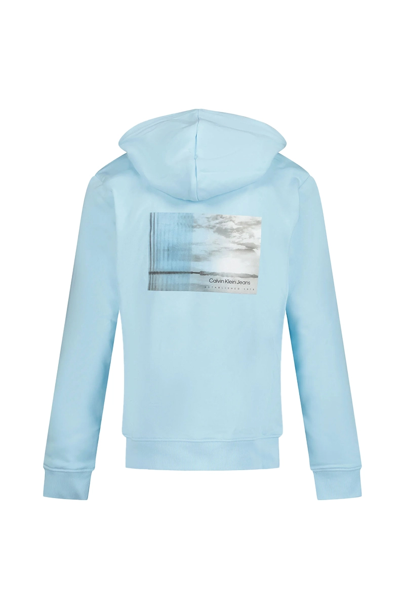 Calvin Klein Shifted backprint reg hoodie Blauw-1 2