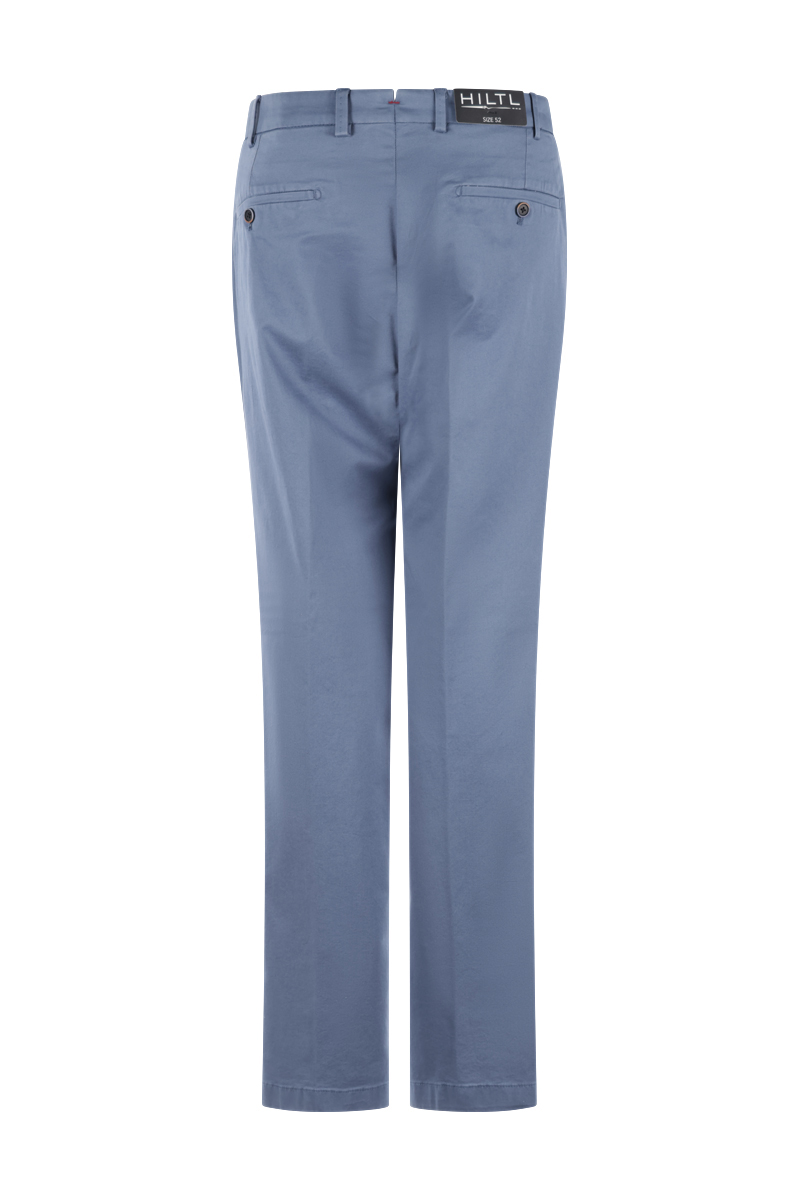 Hiltl H-Hose Baumwolle lang washed out blue 2