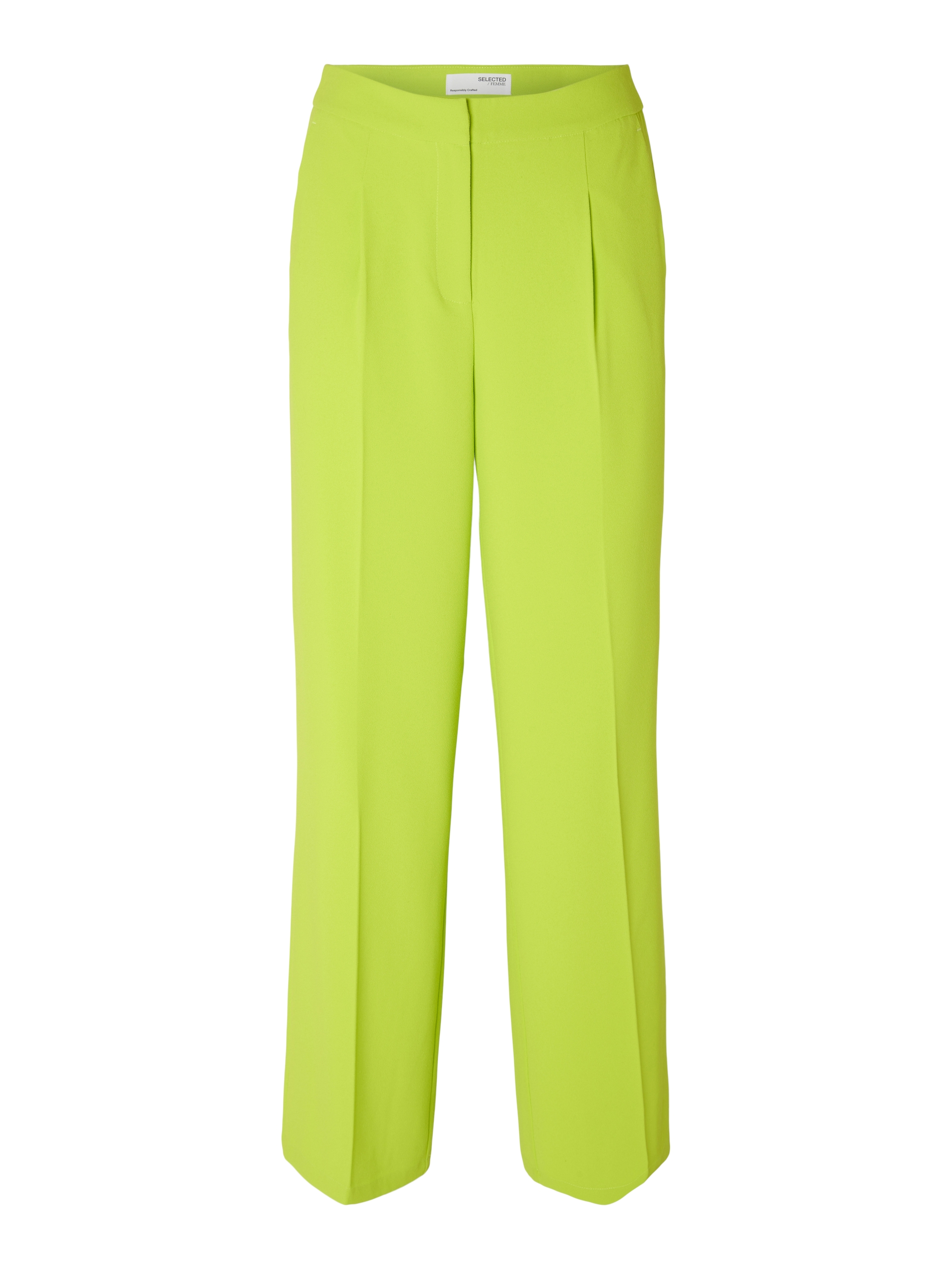 Selected SLFTINNI MW WIDE PANT N NOOS 296335-Lime Green 1