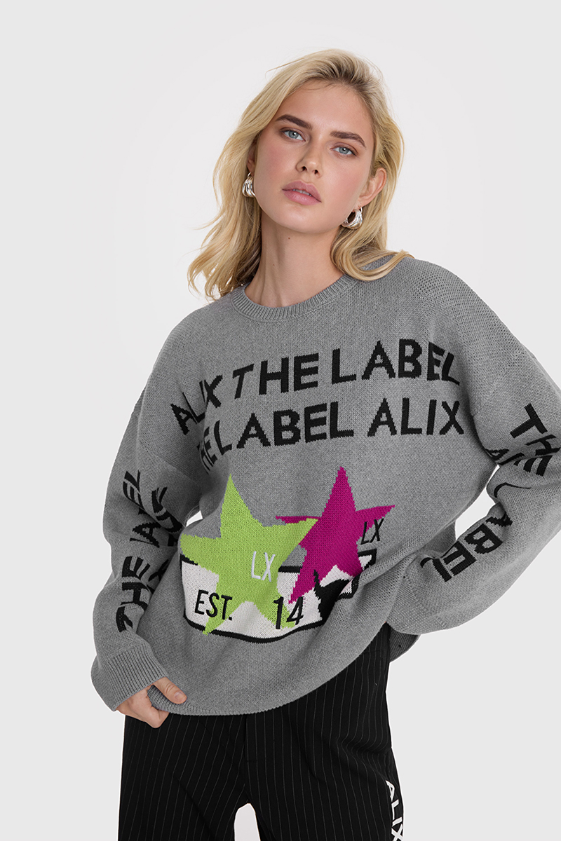 Alix the Label Alix the label pullover Grijs-1 3