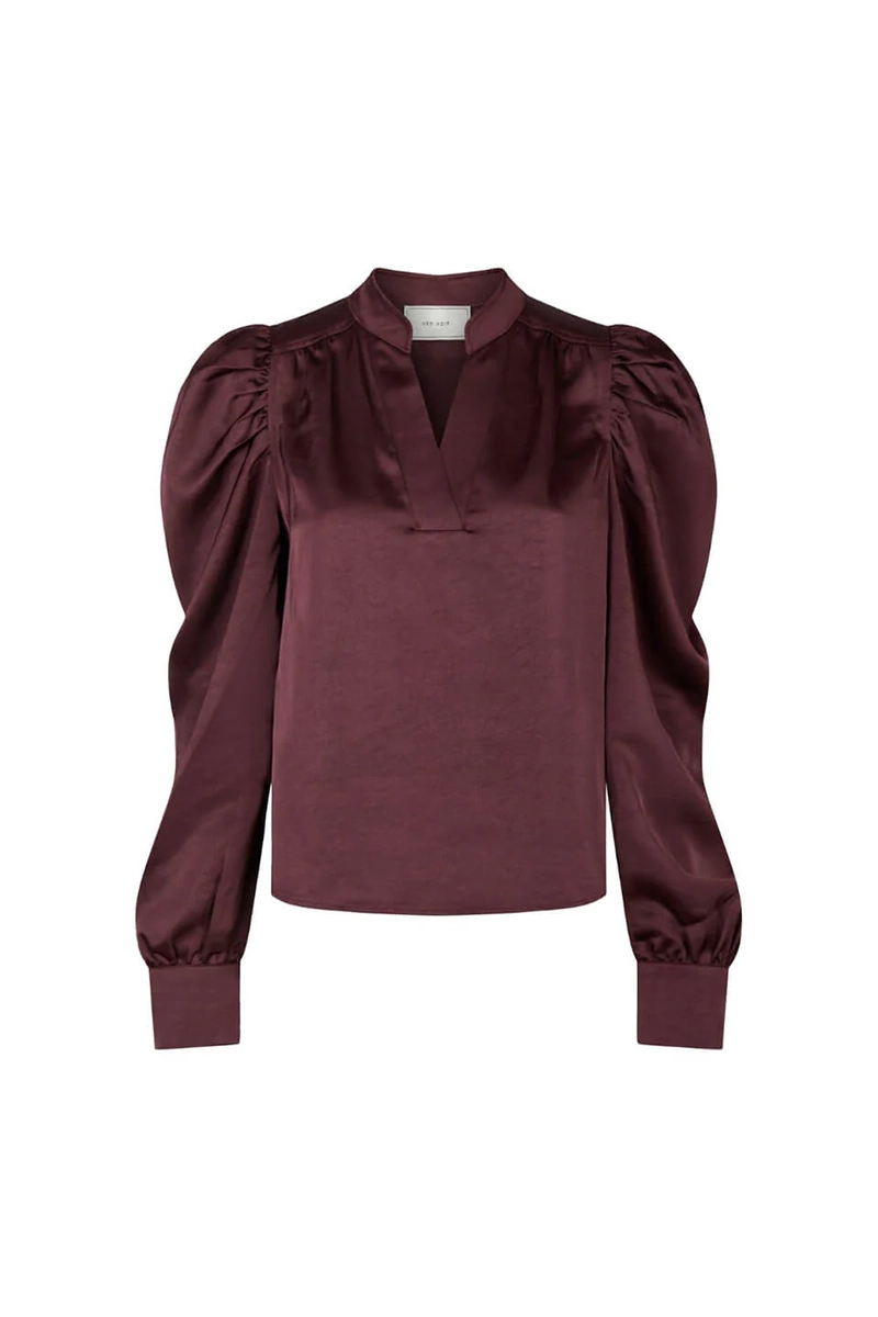 Neo Noir Rosslyn heavy sateen blouse Rood-1 1