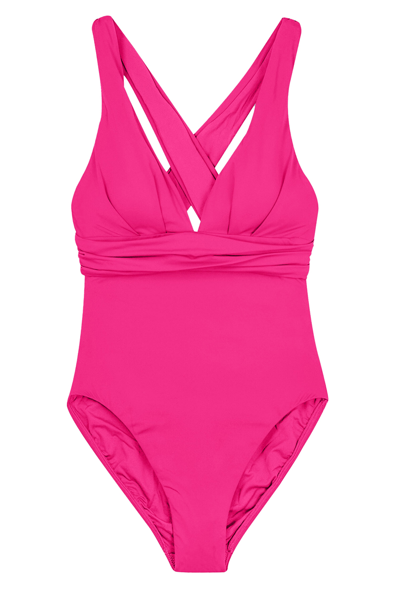 Seafolly CROSS BACK ONE PIECE Rose-1 1