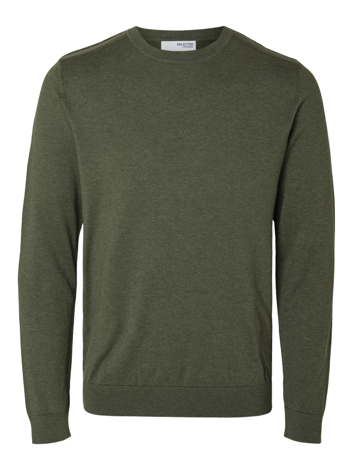 Selected SLHBERG CREW NECK NOOS 216636001-Kalamata/Melange 1