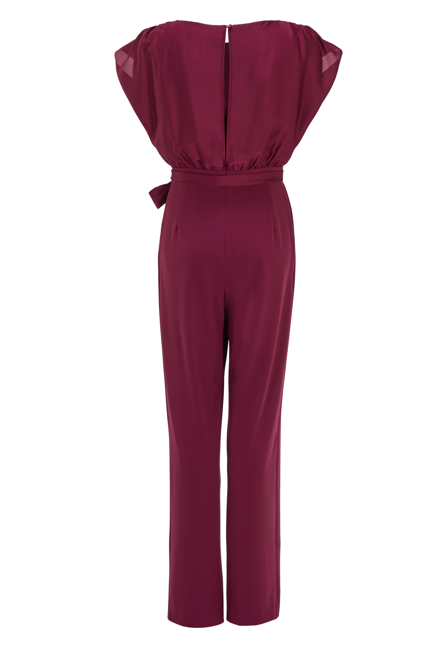 Swing Jumpsuit aus Material-Mix ruby red 3