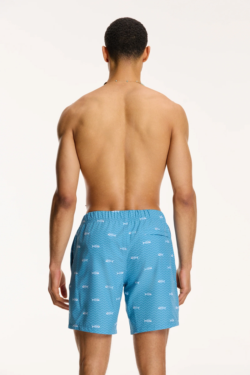 Shiwi MEN SWIM SHORTS FISH BONE Blauw-1 3