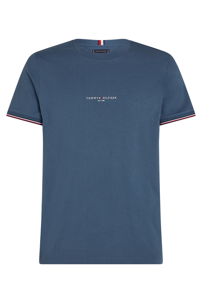 Tommy Hilfiger TOMMY LOGO TIPPED TEE Blauw-1 1