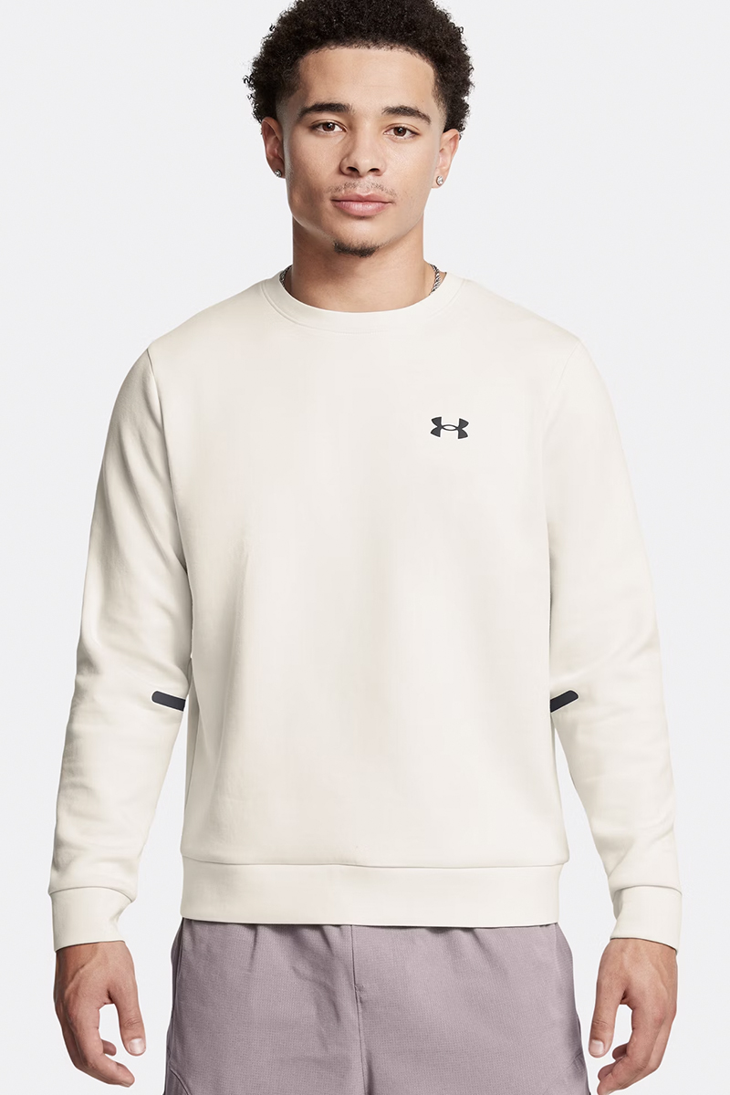 Under Armour Ua Unstoppable Flc Crew Eu-wht Wit 2