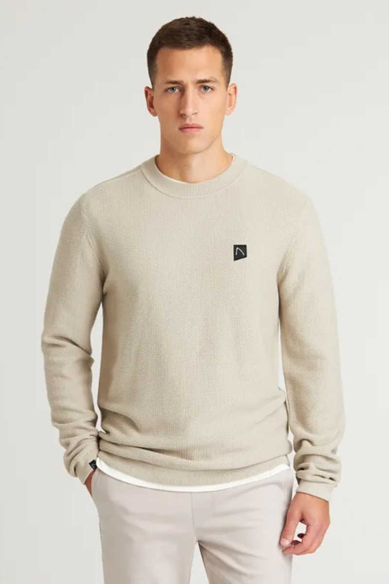 Chasin' KNITWEAR LS r-neck L.GREY 2