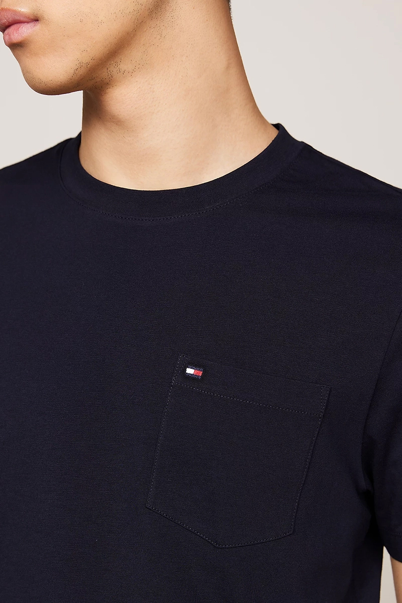 Tommy Hilfiger POCKET TEE Blauw-2 3