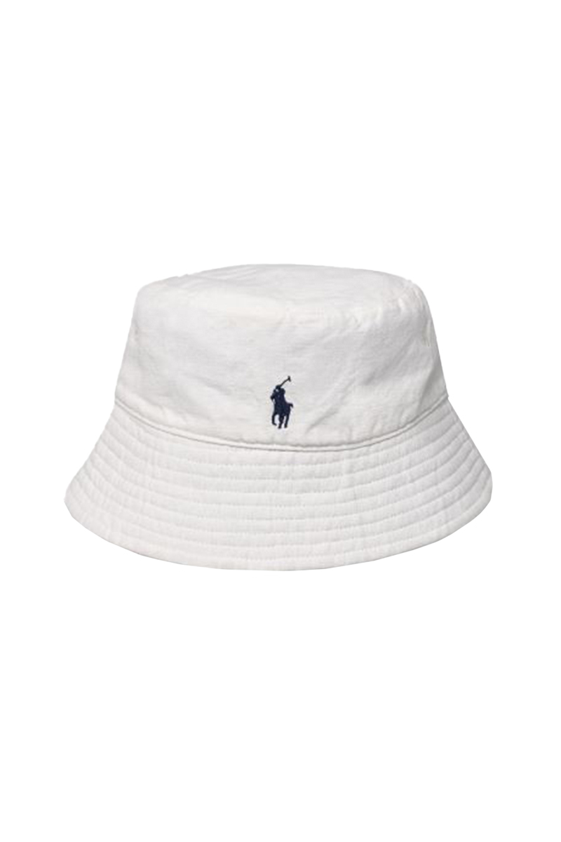 Polo Ralph Lauren LINEN BUCKET HAT Wit-1 1