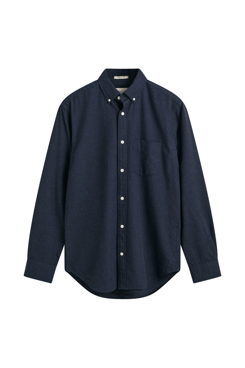 Gant REG FLANNEL MELANGE SHIRT Blauw-2 1