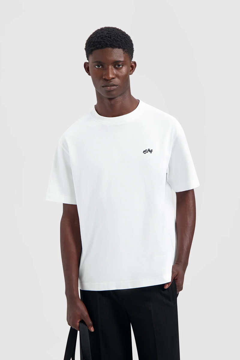 Olaf Hussein SIGNATURE TEE SS Wit-1 2