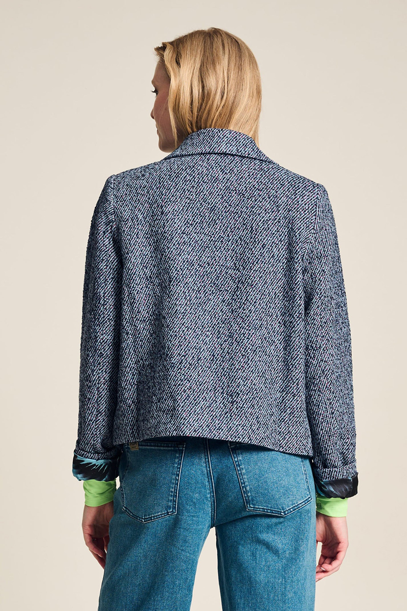 POM Amsterdam JACKET - Tweed Blue Blauw-1 3