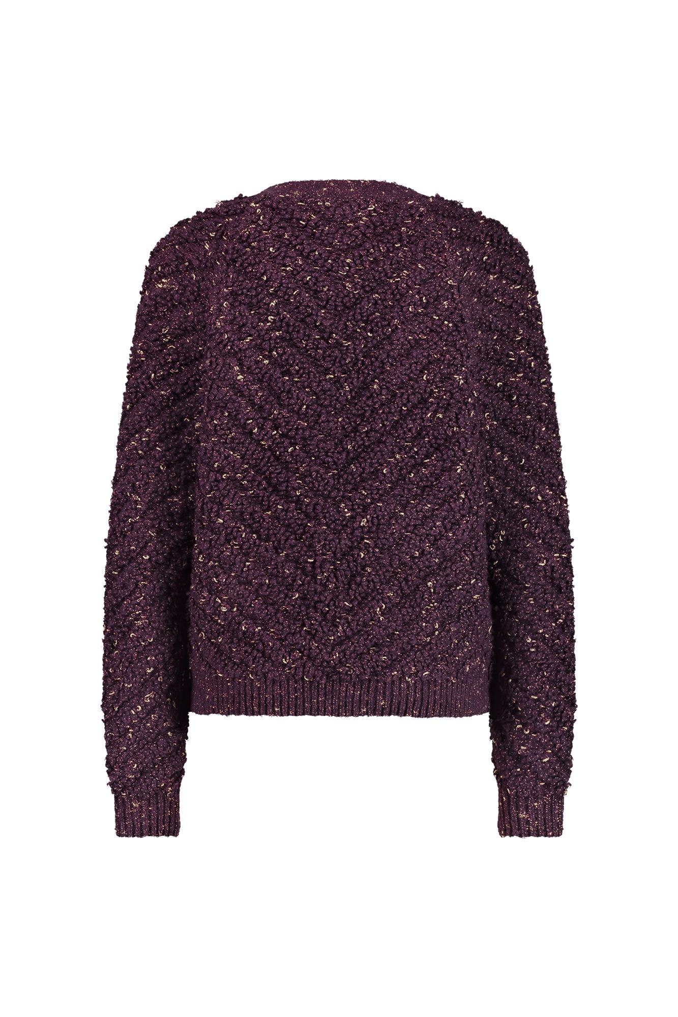 Studio Anneloes Iris chunky glitter cardigan Paars-1 5