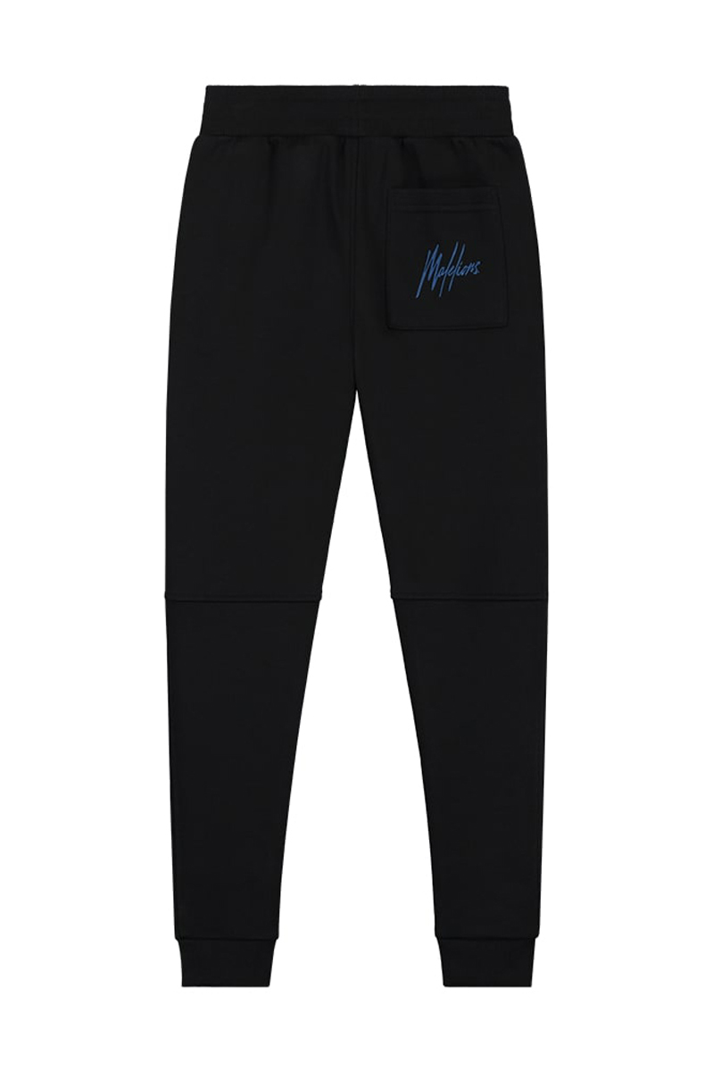 Malelions Junior striped signature sweatpants Zwart-1 1