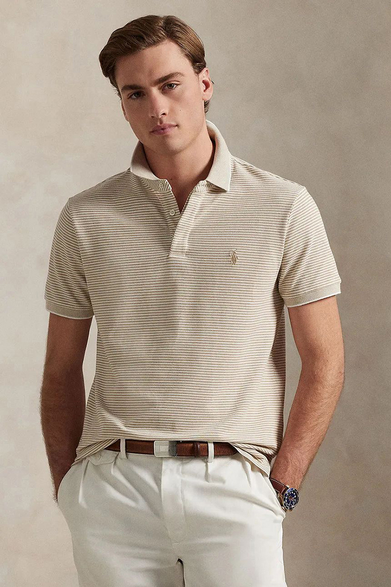 Polo Ralph Lauren YD 30/1 OXFORD MESH bruin/beige-1 2