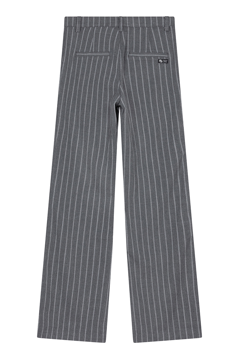 Indian Blue Jeans Wide pinstripe pantalon Grijs-1 2